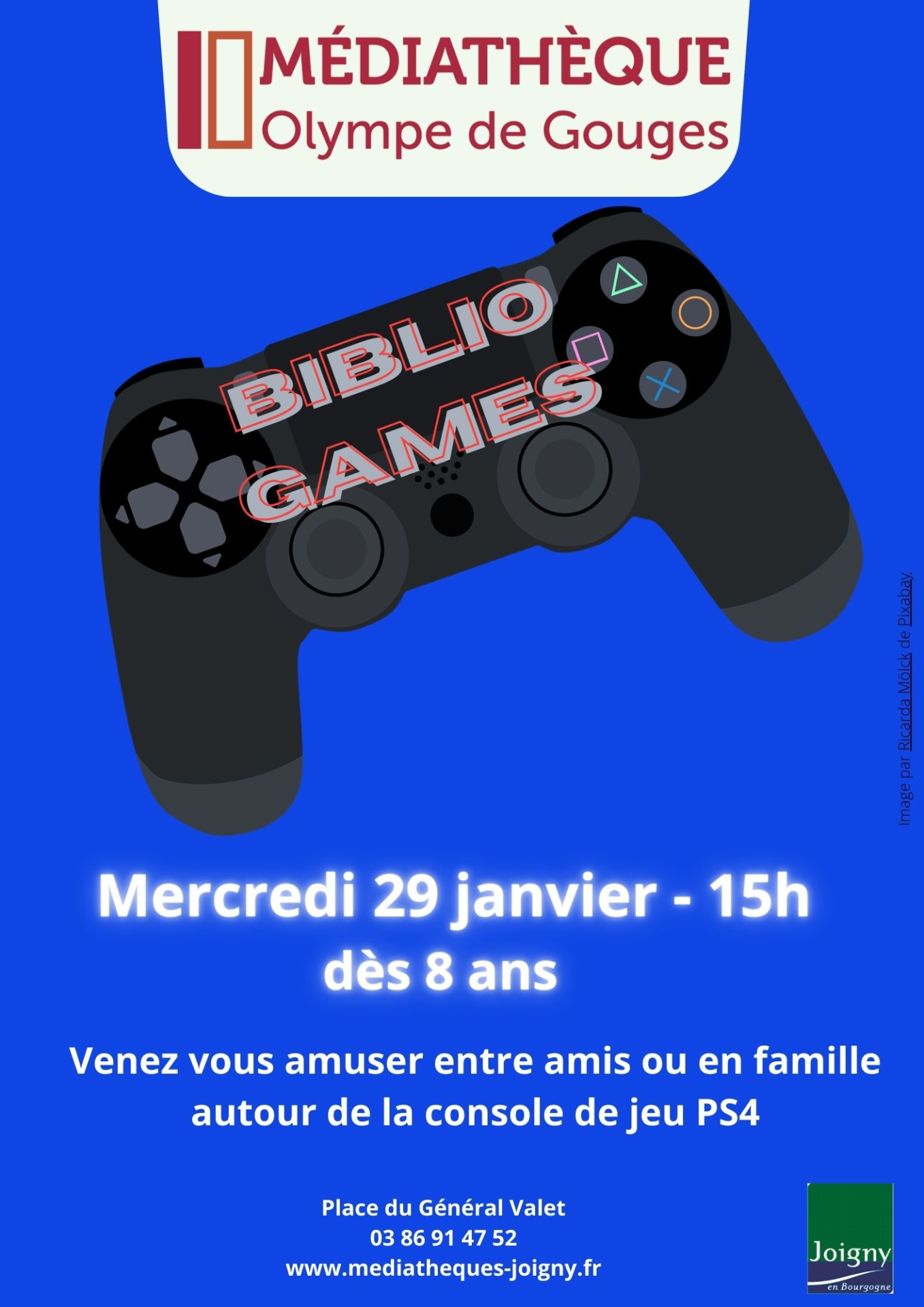 Une manette de Playstation sur un fond bleu