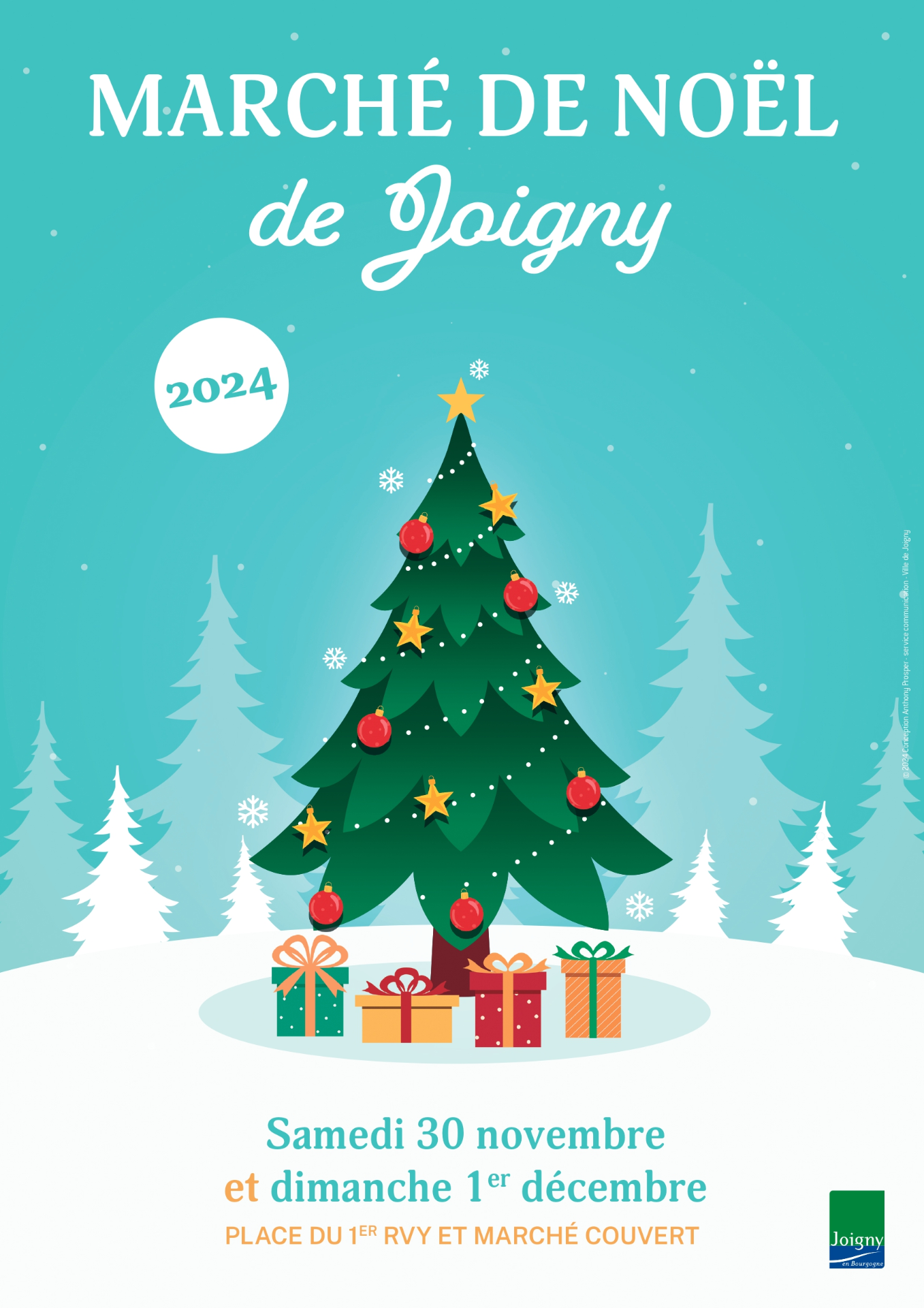 Des cadeaux aux pieds d'un sapin de Noël